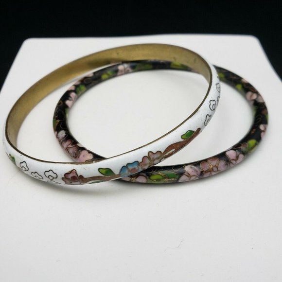 Set of TWO Vintage Cloissone Bracelets - Picture 2 of 6